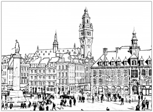 coloriage-lille-france