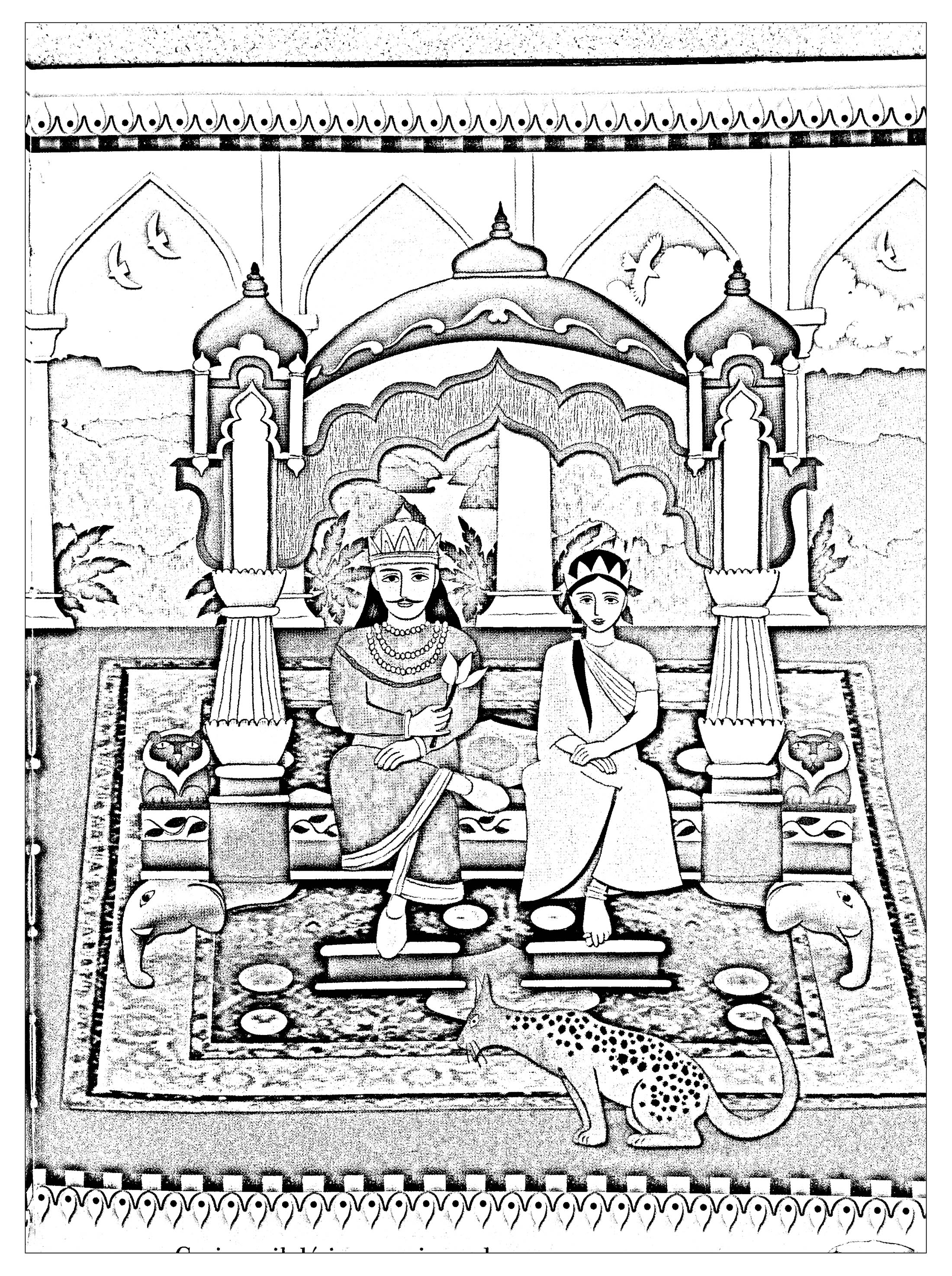 image=bollywood coloriage inde roi reine 1