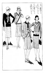 Croquis de mode, de la fin des années 20